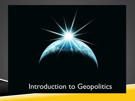 Introduction to Geopolitics