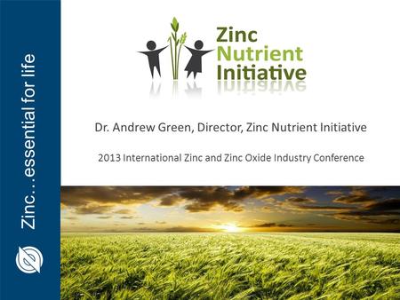 Dr. Andrew Green, Director, Zinc Nutrient Initiative