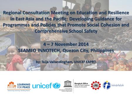 Challenges in East Asia and the Pacific Conflict and Insecurity EAP has the 2 nd largest no. of fragile and conflict stricken states and regions after.