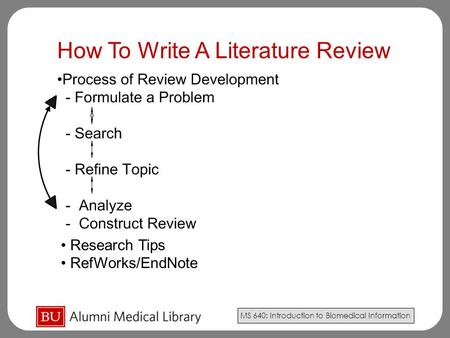 How To Write A Literature Review