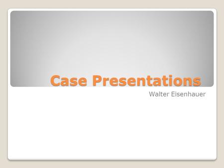 Case Presentations Walter Eisenhauer. Questions What are the two key clinical features of Neurogenic Shock? What pathophysiologic mechanism causes these.