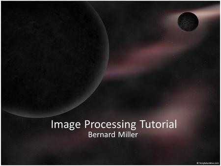 Image Processing Tutorial