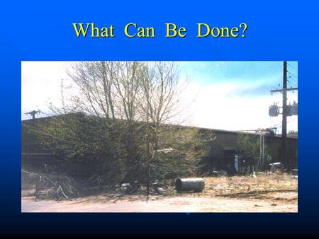 What Can Be Done?. THE US CONFERENCE OF MAYORS SURVEY FINDS….. …of the 153 cities that already have redeveloped brownfield sites… that redevelopment brought.