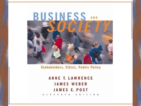 Managing Environmental Issues Role of Government Costs and Benefits of Environmental Regulation The Greening of Management Environmental Management as.