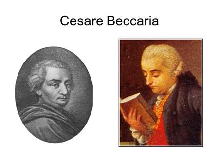 Cesare Beccaria.