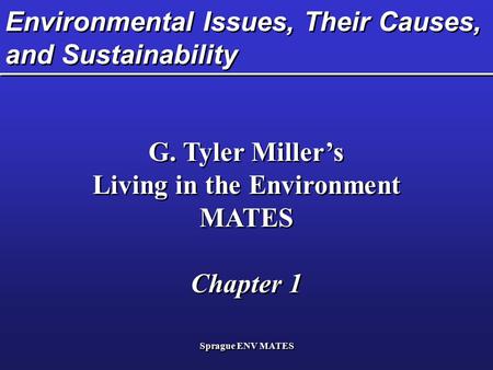 Environmental Issues, Their Causes, and Sustainability