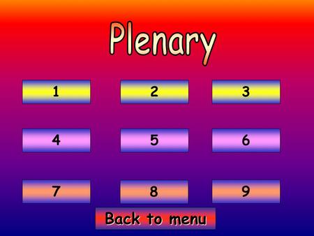 Back to menu Back to menu 1 9 8 7 456 23. Back to menu Back to menu1 One thing I have learned about electrode potential charts is...