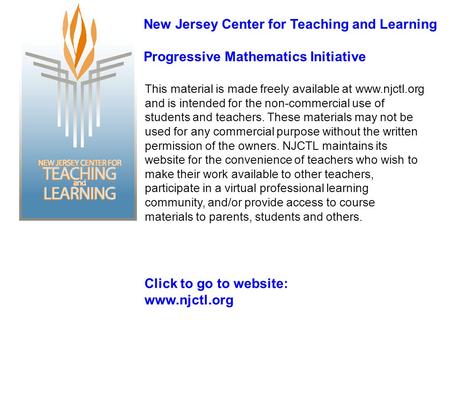 New Jersey Center for Teaching and Learning