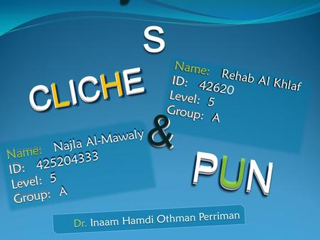 Name: Rehab Al Khlaf ID: 4262 Level: 5 Group: A Name: Rehab Al Khlaf ID: 42620 Level: 5 Group: A PUN PUN PUN PUNPUNPUNPUN Name: Najla Al-Mawaly ID: 425204333.