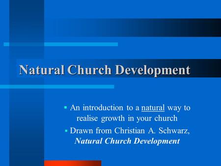 Natural Church Development