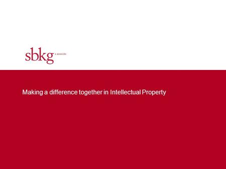 Making a difference together in Intellectual Property.