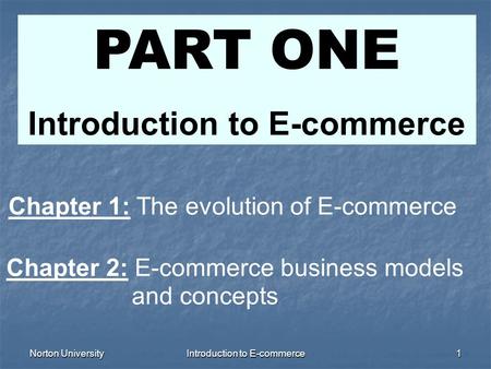 Introduction to E-commerce