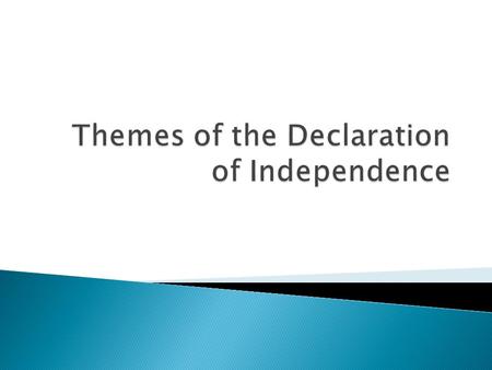  Preamble ◦ What this letter will be about  Declaration of Natural Rights ◦ What rights God gave us and you took away.  List of Grievances ◦ Things.