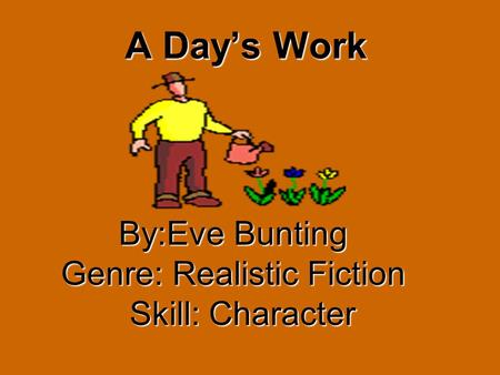 Genre: Realistic Fiction