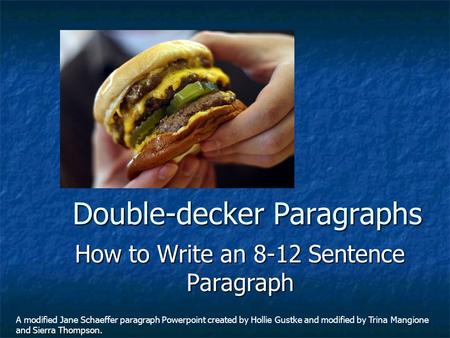 Double-decker Paragraphs