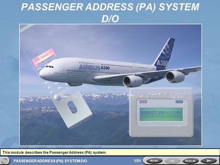 PASSENGER ADDRESS (PA) SYSTEM D/O