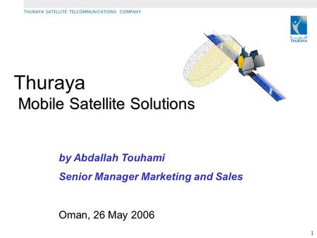 Thuraya Mobile Satellite Solutions by Abdallah Touhami