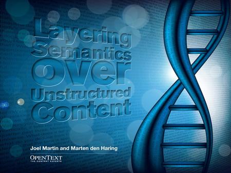 Rev 2.0 01102010. LAYERED SEMANTICS WHAT IS TOPICS ENTITIES SENTIMENT CATEGORIES RELATIONSHIPS.