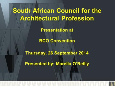 South African Council for the Architectural Profession