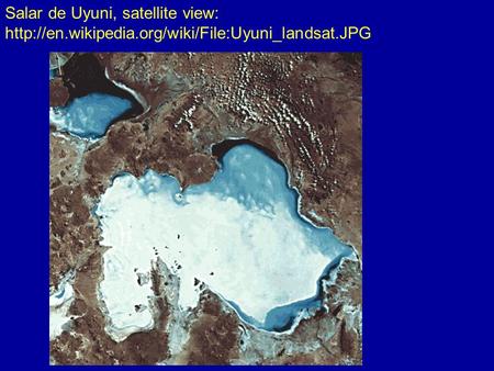 Salar de Uyuni, satellite view: