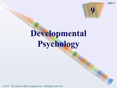 Developmental Psychology