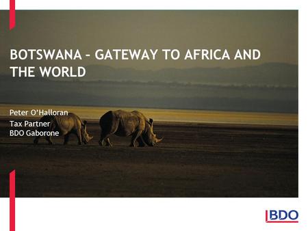 BOTSWANA – GATEWAY TO AFRICA AND THE WORLD