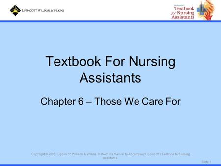 Textbook For Nursing Assistants