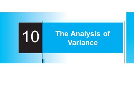 The Analysis of Variance