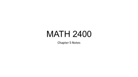 MATH 2400 Chapter 5 Notes. Regression Line Uses data to create a linear equation in the form y = ax + b where “a” is the slope of the line (unit rate.