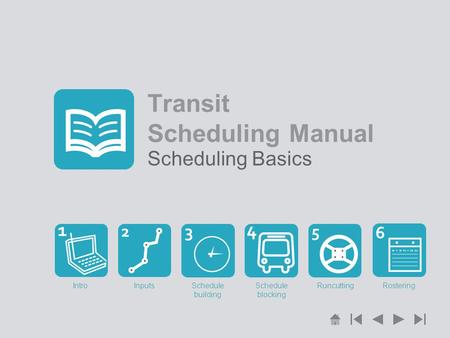 Transit Scheduling Manual