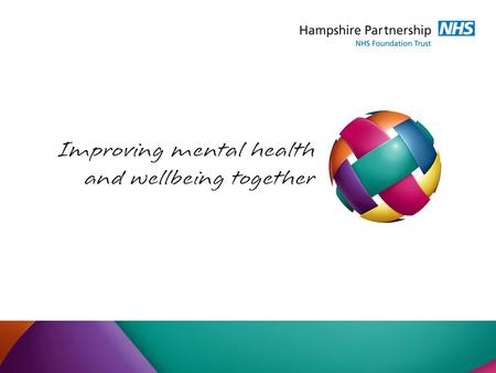 How do we deliver & measure the impact of Recovery based services? Working with the individual – today Suzanne Sambrook – Improving confidence in mental.