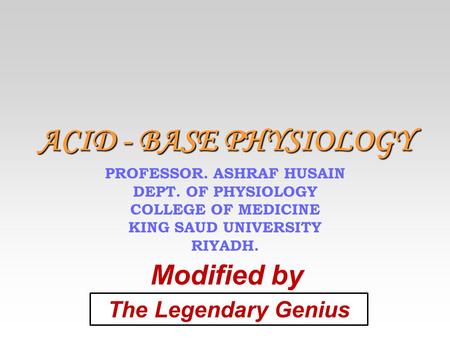 PROFESSOR. ASHRAF HUSAIN