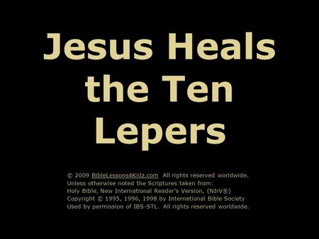 Jesus Heals the Ten Lepers