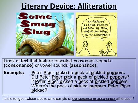 Literary Device: Alliteration