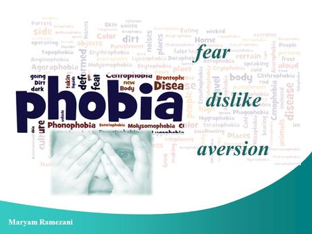 Maryam Ramezani fear dislike aversion abnormal dread of being in a high place : fear of heights  ac·ro·phobe \ ˈ a-krə- ˌ fōb\ noun  ac·ro·pho·bic.