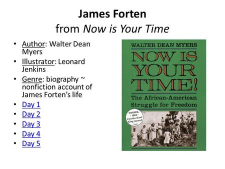 James Forten from Now is Your Time