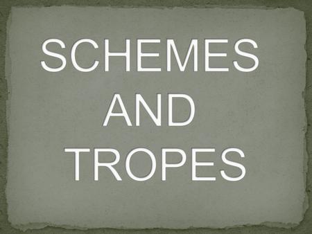 Trope is a figure of speech in which the use of a word or a phrase other than in its literal meaning, changes the meaning of a sentence. The word trope.