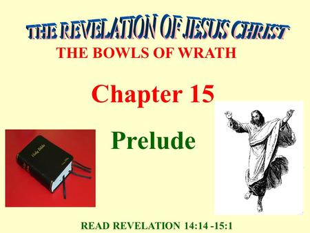 THE BOWLS OF WRATH Chapter 15 Prelude READ REVELATION 14:14 -15:1.