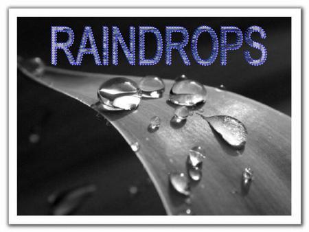 Let the rain kiss you. Let the rain beat upon your head with silver liquid drops. Let the rain sing you a lullaby. Let the rain kiss you. Let the rain.