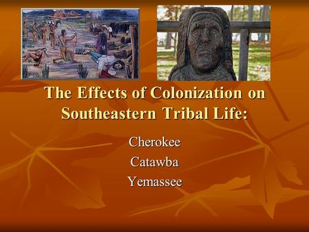 The Effects of Colonization on Southeastern Tribal Life: