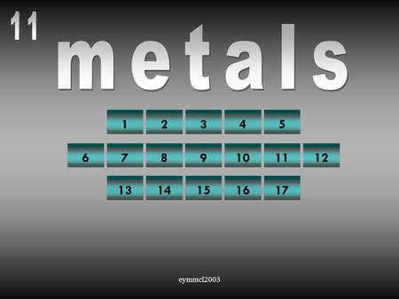 eymmcl2003 12345 6789101112 1314151617 eymmcl2003 1 Are metals finite or infinite resources? answer finite.