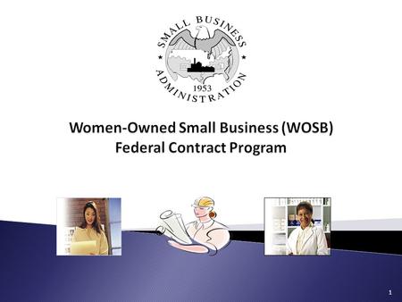 1.  Overview of the WOSB program  FAR Implementation  WOSB Presentations  WOSB Repository  WOSB & EDWOSB OMB Form  Third Party Certifiers  Q&A.