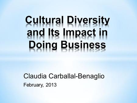 Cultural Diversity and Its Impact in Doing Business