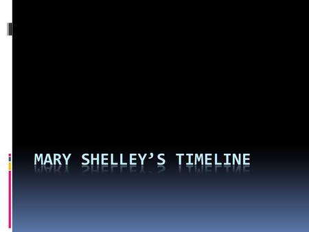 Mary Shelley is born. Three weeks later, her mother passes away due to complications from birth.  August 30, 1797.