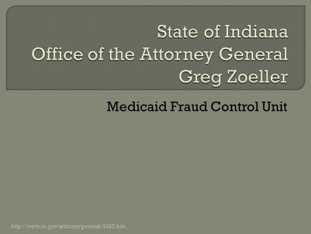 Medicaid Fraud Control Unit