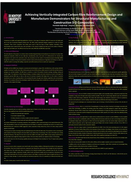 Achieving Vertically-integrated Carbon-fibre Reinforcement Design and Manufacture Demonstrators for Structural Manufacturing and Construction 3-D Composites.