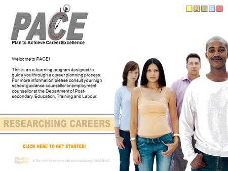 2 Plan to Achieve Career Excellence Welcome to PACE! This is an e-learning program designed to guide you through a career planning process. For more information.