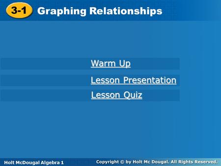 Graphing Relationships