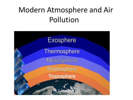 Modern Atmosphere and Air Pollution. Sunrise from space over the South China Sea. An astronaut would see something like this; clearly defined bands of.