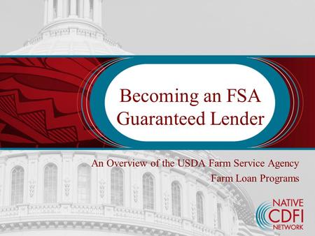 Becoming an FSA Guaranteed Lender